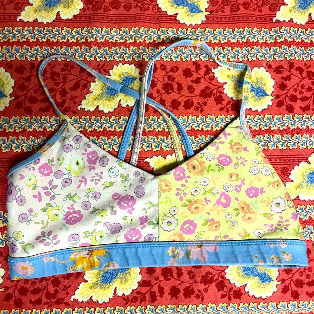 Love shack Fancy X Bandier Floral Patchwork Bralette
